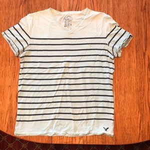 Striped light blue tee